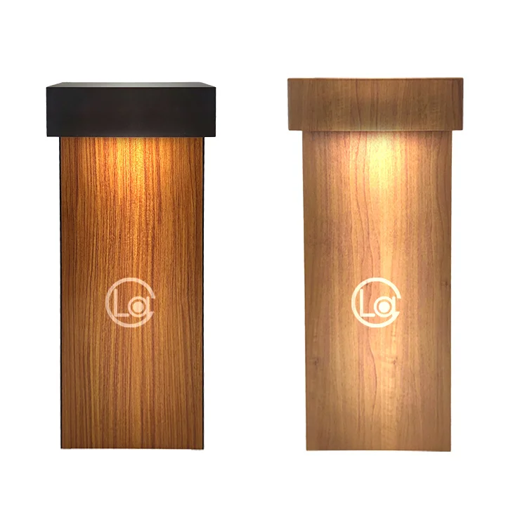 Wood grain Bollard Light