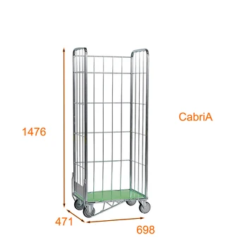 700x500xH1500  cage linen trolley cart wire container steel laundry trolley hand carts & trolleys for Laundry