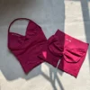 Top e shorts rosso vinaccia