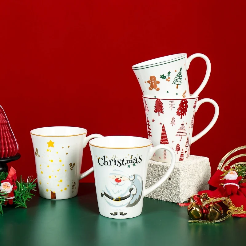 product factory supply customized porcelain ceramic tableware set cup bowl christmas dinnerware set for hotel bar and restaurant-4