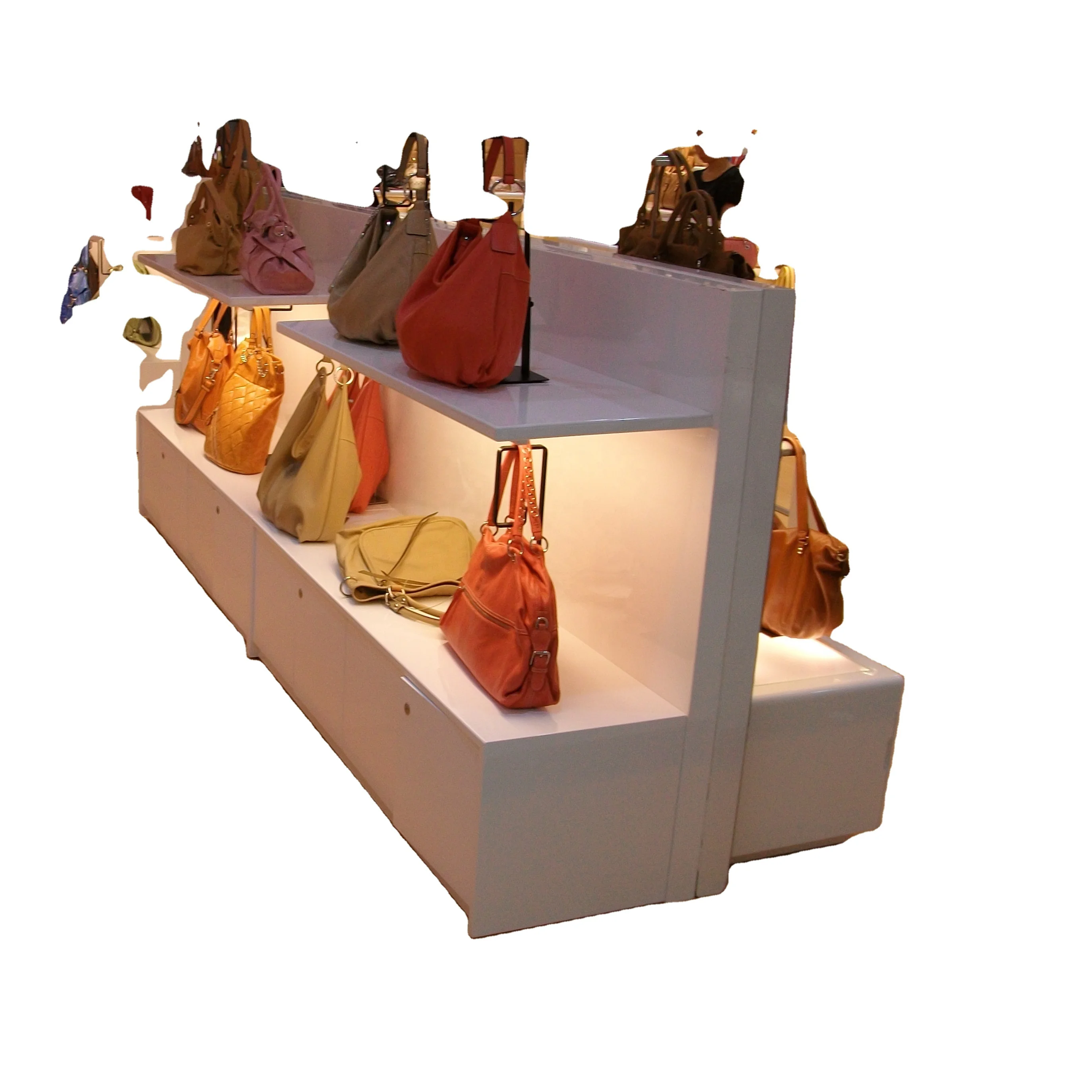 Source LUX Customized Customized Bilateral MDF Bags Display Stand Retail  Boutique Bag Shop Shelf on m.