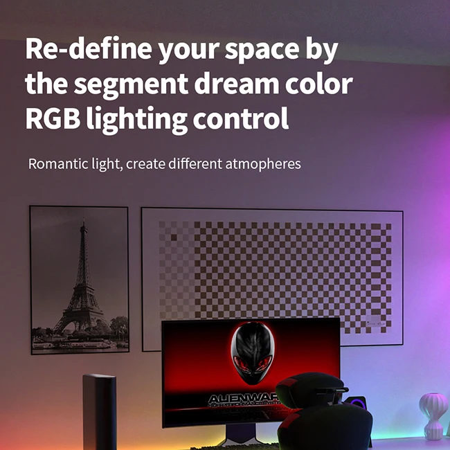 Banqcn Bedroom Ambient Custom Silicon Extrusion Diffused Smart Led Neon Rope Strip Decorative Lights Multi Color for Desks