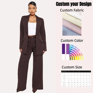 Elegant Office Lady Blazer Casual Women's Flap Pockets with Single Button Closure Woven Solid Pattern Shoulder Pad Design