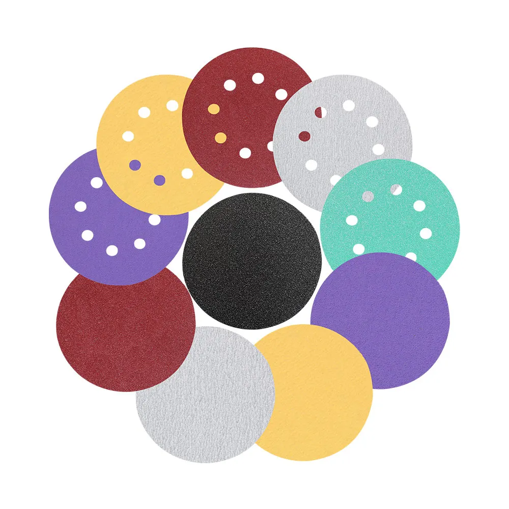 Abrasive Disc Manufacturers Black Silicon Carbide Y-Wt Polyester Cloth Round Sandpaper Sanding Discs