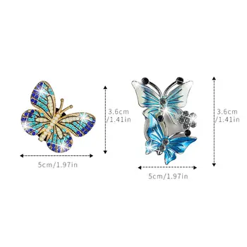 4 PCS Bling Butterfly Car Air Freshener Double Butterfly Cute Car Vent Perfume Clip Inner Car Decor Perfume