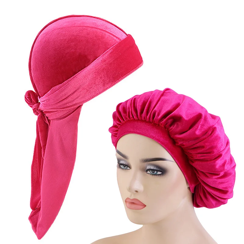 Custom Wholesale Velvet Durag and Bonnet Vendor for Men Women with