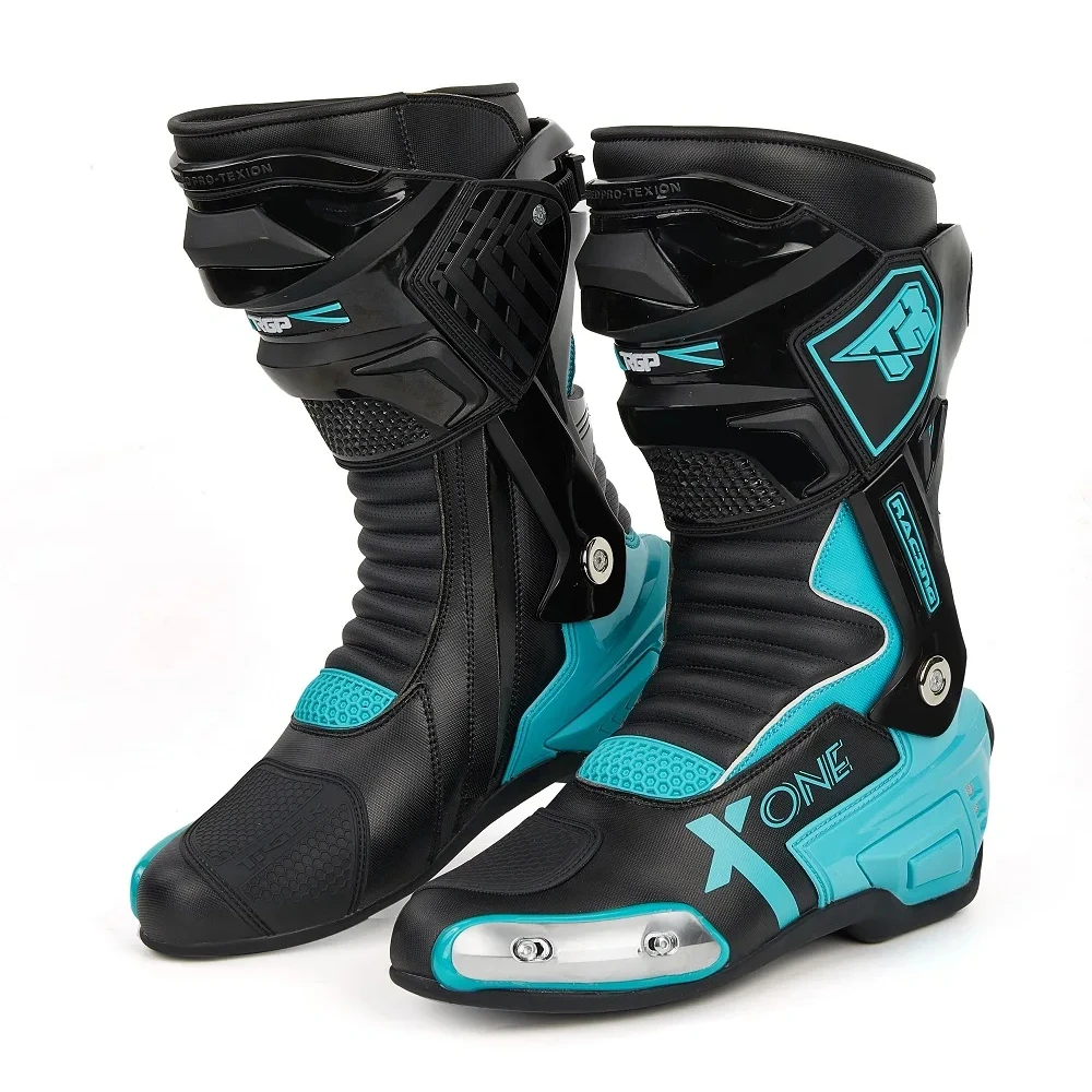 2024 TR X-ONE Men's Microfiber Leather PU Motorcycle Boots
