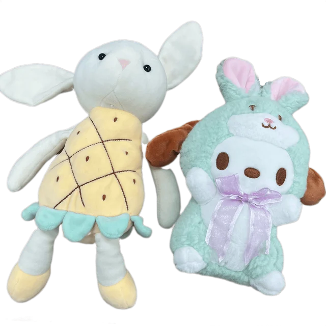 OEM Cartoon Anime Loppy Rabbit Plush Toys Creative Plush Keychain Bubble Milk Tea boba Plush Toy