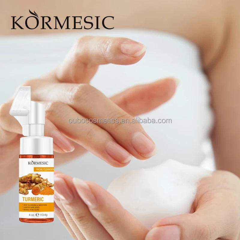 ODM OEM Private Label  Deep Cleaning Moisturizing Fruit Extract Milk Bubble Facial Cleanser