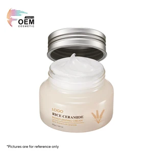 Customized Skin Manufacturer Ceramide Reduce Skin Irritation Smooth Whitening Deep Hydrating Rice Cream for Dryness Skin