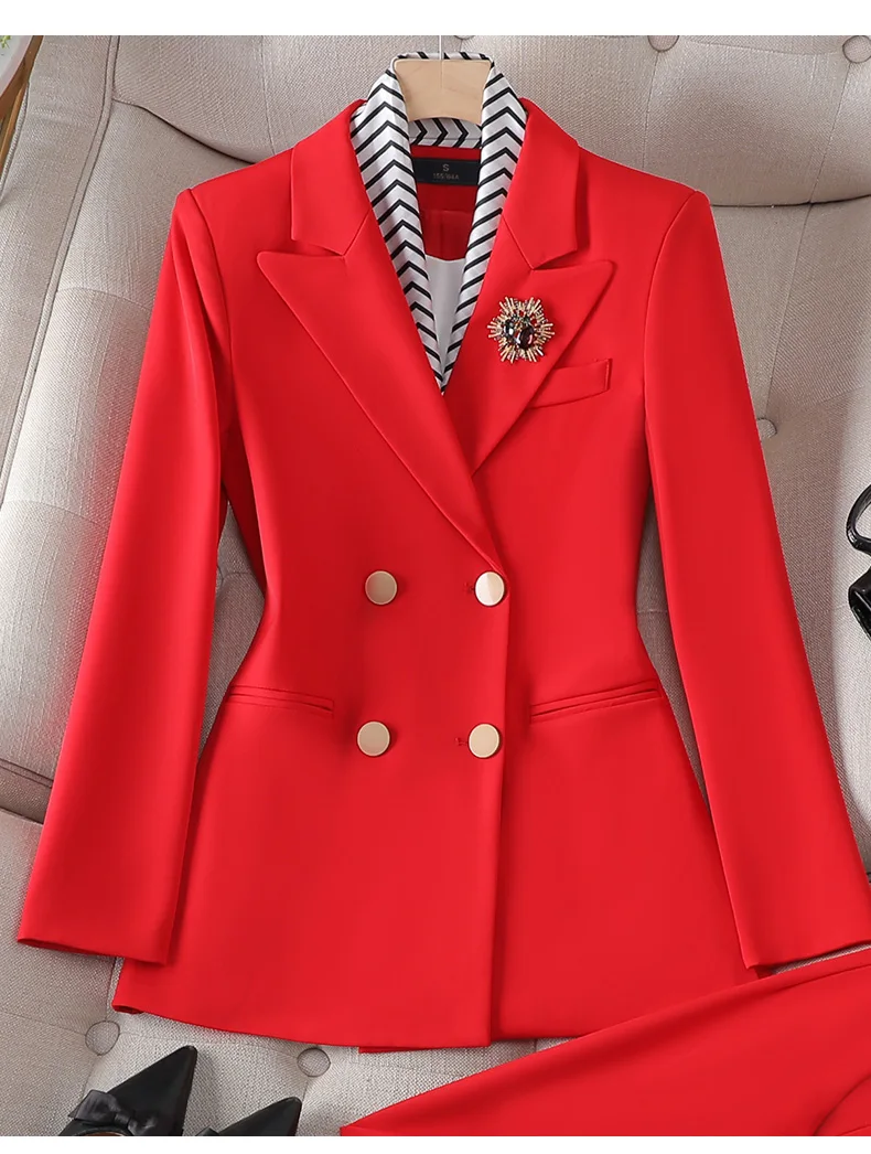 Ladies Office Career Women Suits Formal Wear Women Twopiece Suit For