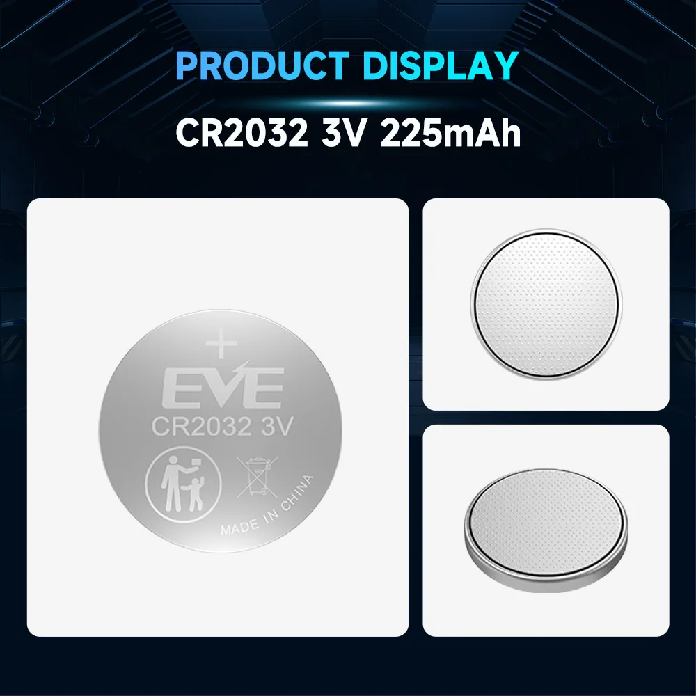 EVE CR2032 5개 리튬 배터리 3v 225mAh 버튼 코인 셀 데스크탑 컴퓨터용 CR2032 배터리| Alibaba.com