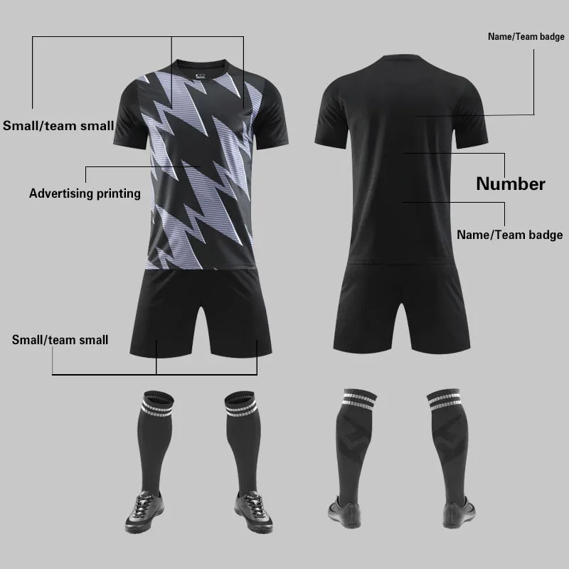 soccer players black jersey football team name