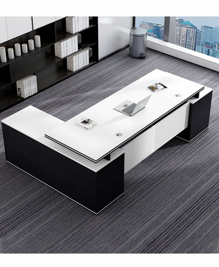 High End Office Furniture Luxury Executive Boss Office Desk L Shaped