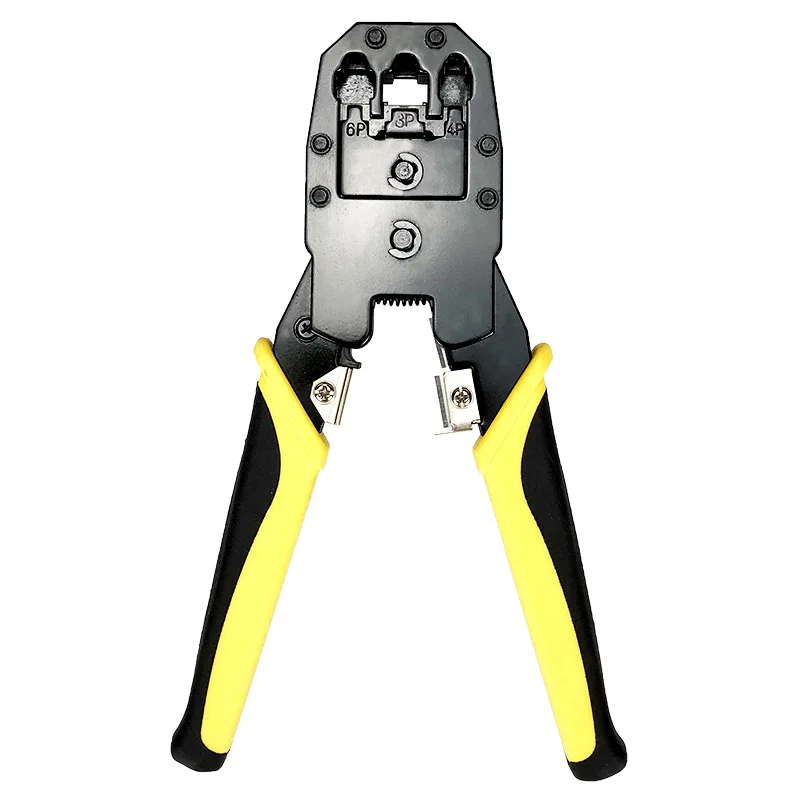 Good Quality RJ45 Crimp Tools Pass Through Ethernet Crimping Tools for Cat6 Cat5 Cat5e RJ45 Connectors with Replacement Blade