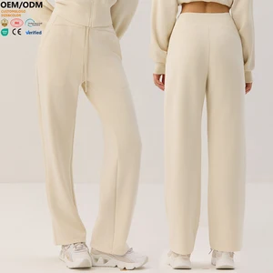 XW-ZS5081621 Wholesale High Waist Breathable Moisture Wicking Elastic Solid Color Workout Fitness Straight Leg Yoga Pants