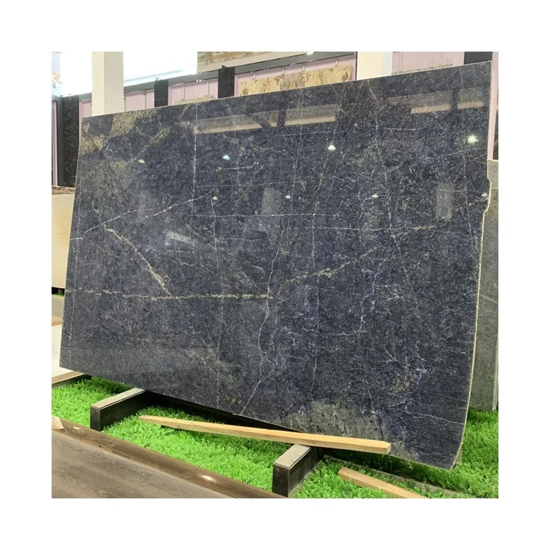 New Azul Bahia Brazilian Blue Natural Quartzite Slabs for Luxury Hotel Interior Wall Backlight Design