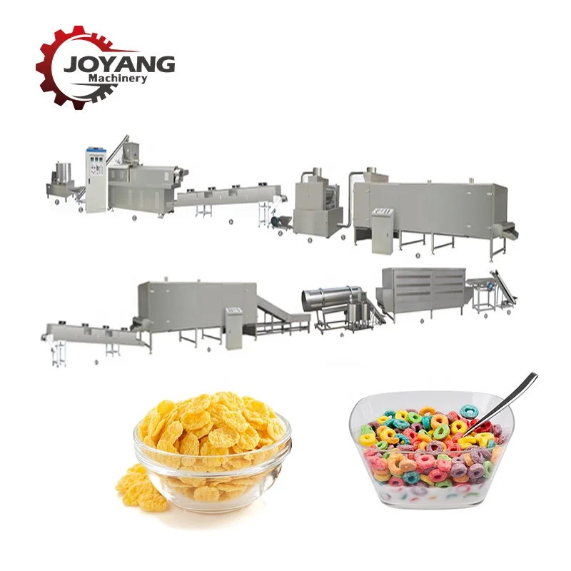 Automatic Roasting Fruit Loops Cheerios Production Extruder Breakfast Cereals Machine Plant Line