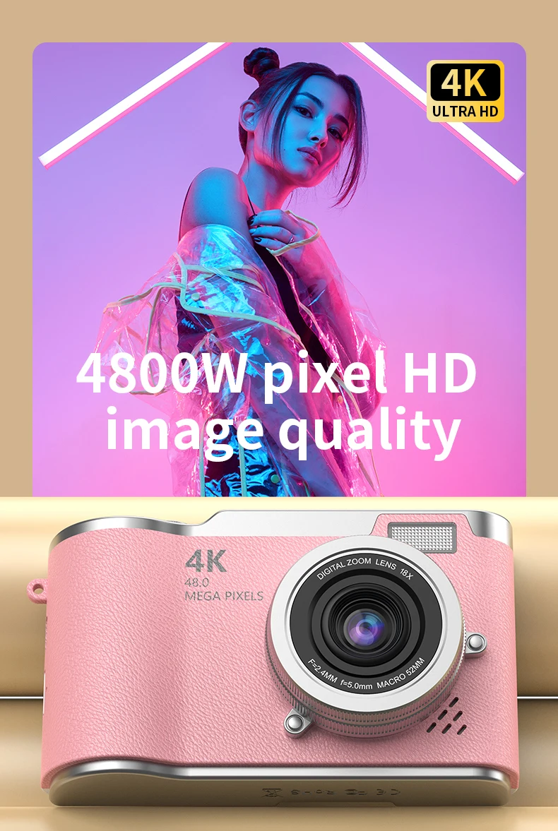 LK-007 Entry-Level CCD Camera with 2.4-Inch Rotating Screen, Face