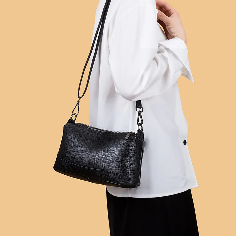Bagsplaza Latest Fashion Simple Style Custom Crossbody Bags Women Handbags Ladies Genuine Leather Shoulder Bag