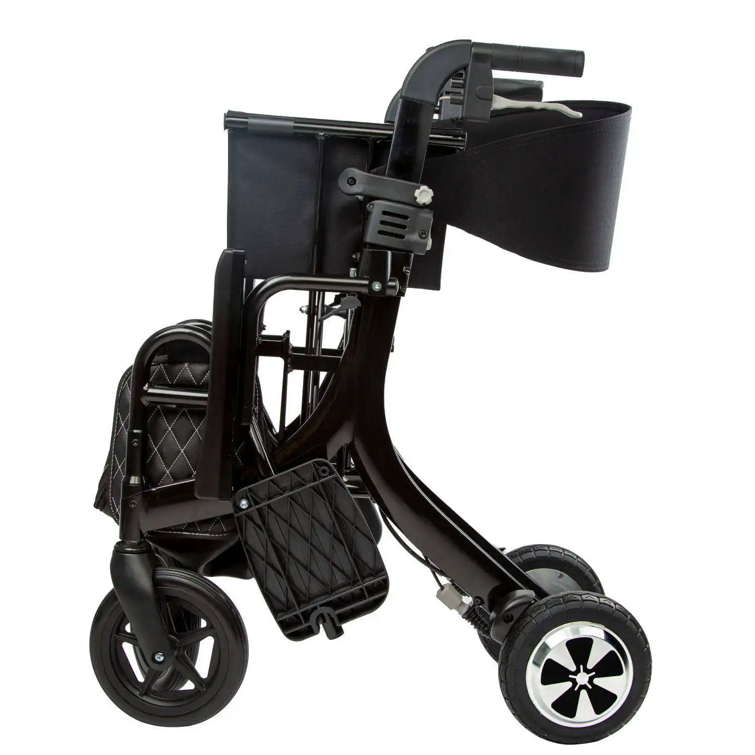 Foldable All Terrain Walker with Seat outdoor Walker for Seniors with large 10