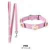 Correa y collar rosa