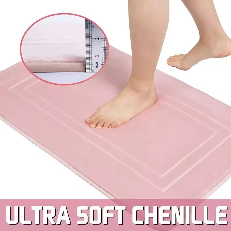 Bath Mat Non Slip Bath Mats for Bathroom Absorbent Carpet Mat Rug Machine Washable Tapis De Bain Bathmat