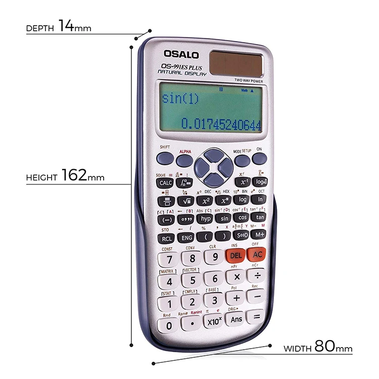 OS-991esplus 10 digit dual power natural display school scientific calculator 417 functions