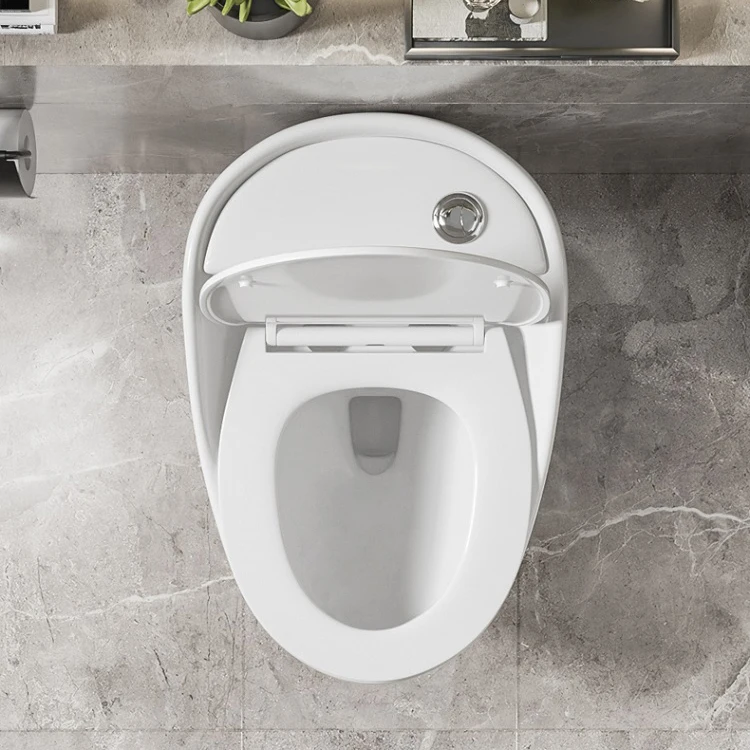 Modern design hotel bathroom round water closet siphon flushing one piece ceramic egg shaped wc toilet details