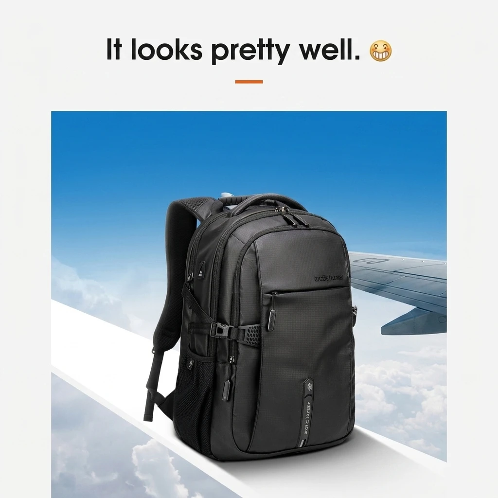 Arctic Hunter Waterproof Polyester Travel Mochila Outdoor Laptop Trekking Camping Unisex Custom Gym Sport Backpack USB