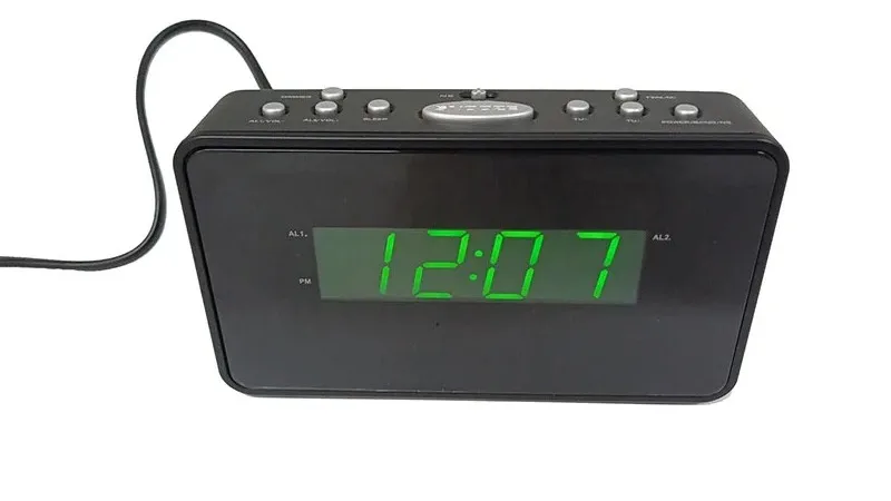 Analog Tuning Am/fm Home Radio With Clock Dual Alarm Snooze Large ...