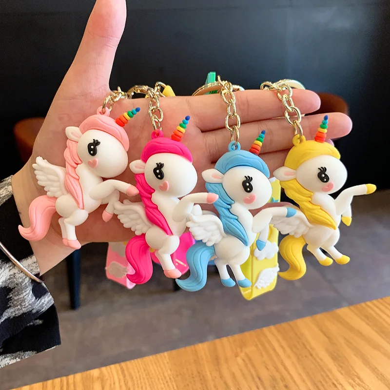 Priceless Deals Cute Unicorn Mirror Keychain Girls/Women Beautiful Unicorn Hanging Pendant Key Ring Bag, Backpack, Pouch, Car/ Girls Bag Key Chain