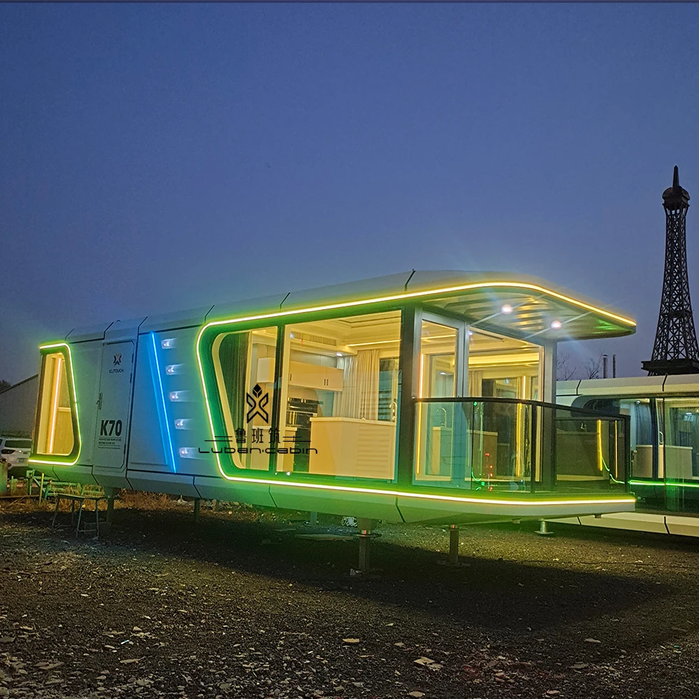 Luban Cabin Mobile Modular Homes Prefab Portable Homes Capsule House with Bathroom and Kitchen