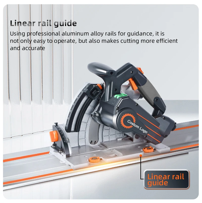 2025 New 2000W Brushless Plunge Cut Circular Track Saw with Guide Rail ...
