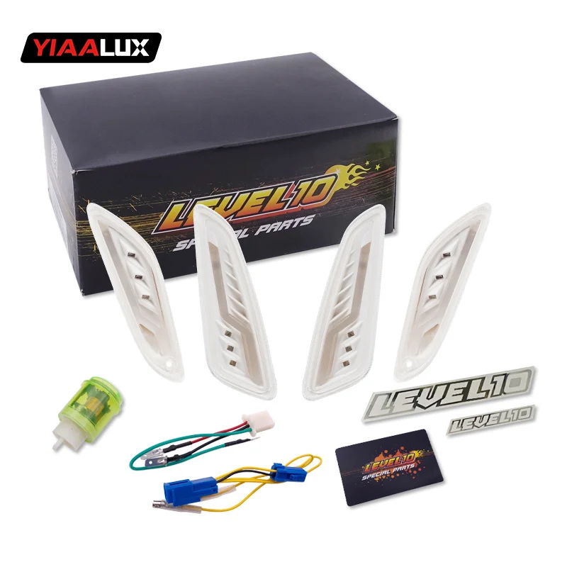 YIAALUX SPWL-LE white front and rear sequential Turn Signal Light for VESPA Sprint Primavera 150