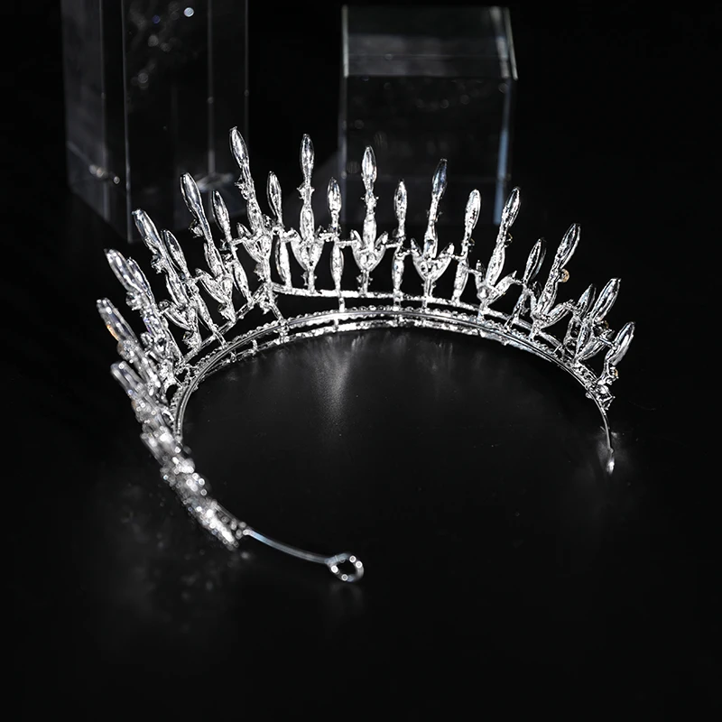 Vintage Queen King Bride Tiara Crown for Women Headdress Prom Bridal Wedding Tiaras and Crowns