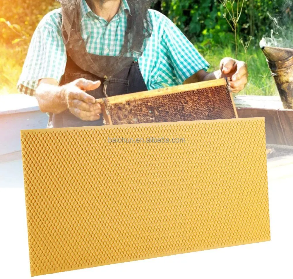 Plastic Comb Foundations Waxed Coated Heavy,Deep Foundation Brood Hive