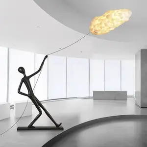 Modern Minimalist Hotel Nordic Living Room Corner Resin Sculpture Floor Light Designer Art Decoration Standing Led Floor Lamp