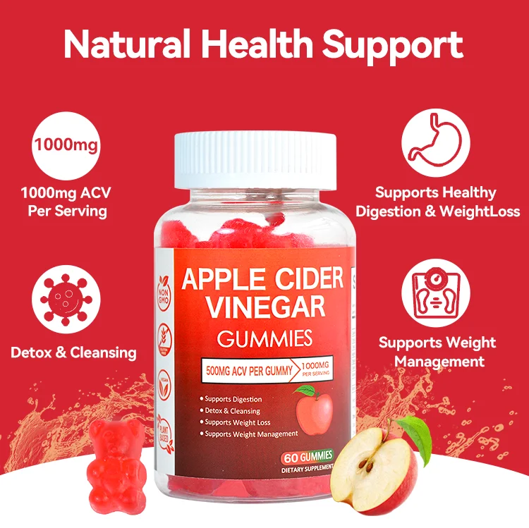 Organic Apple Cider Vinegar Gummies Minceur With The Mother Acv ...