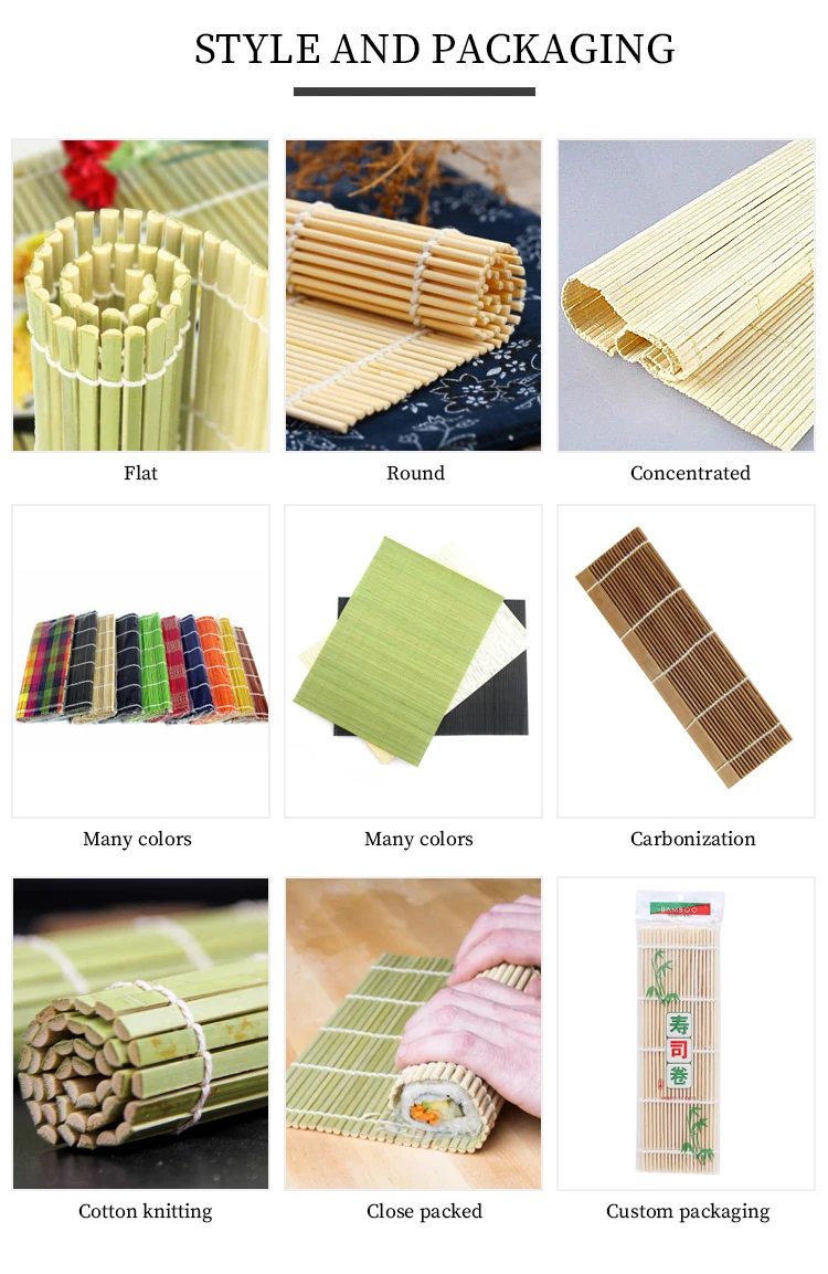Bamboo Sushi Mat Carbonized - Buy Bamboo Sushi Mat Carbonized Product on