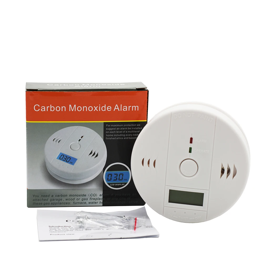 CO Detector WiFi Carbon Monoxide Detector 10 Years Batterii, CE EN 50291, 85dB Alarm, Real-time PushNotifications Via Tuya&SmartLife Security App, Digital LCD Display, For Home And Other Rooms (2 Pack