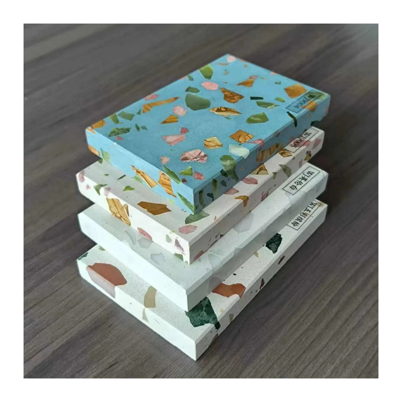 Modern Style Home Use Terrazzo Natural Stone Tiles Scratch and Heat Resistant for Stone Floors Slabs Made of Artificial Stone
