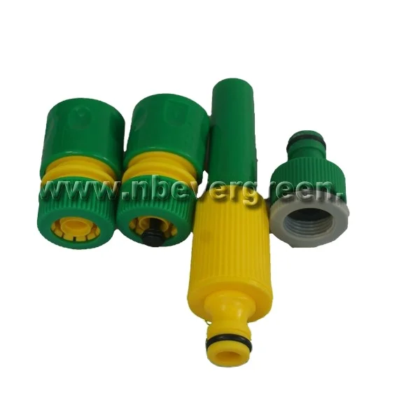 4pc Hose Set Water CONNECTOR PIPE Tap CONNECTION FITTING ADAPTOR HOME Garden 
