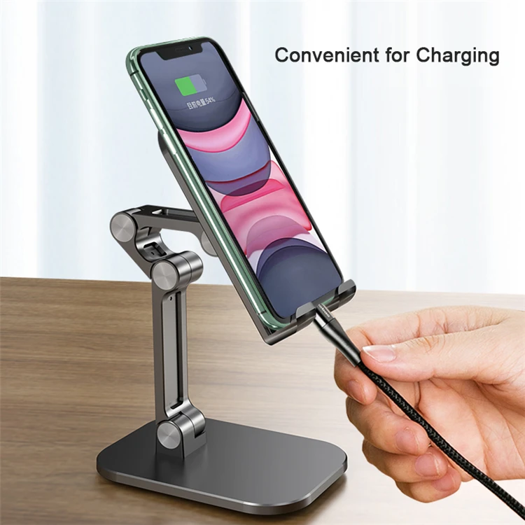 Folding Elegant Triangle Design Mobile Phone Desktop Holder ABS Cell Phone Holder Flexible Phone Stand Holder
