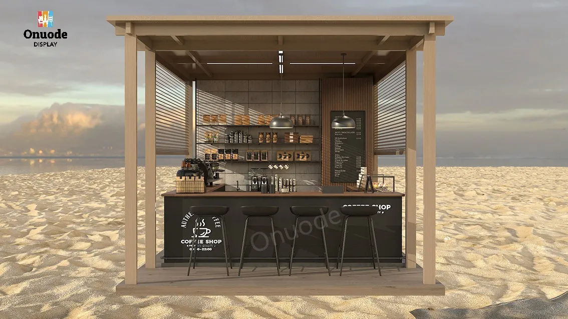 Design Juice and Coffee Kiosk Showcase for Malls Unique Mall Kiosk Design for Product Display