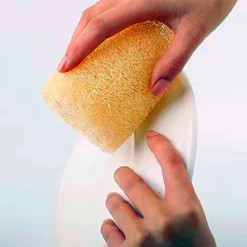 100% Органическая Экологически чистая кастрюля из люфы для мытья посуды без прилипания к маслам и повреждения