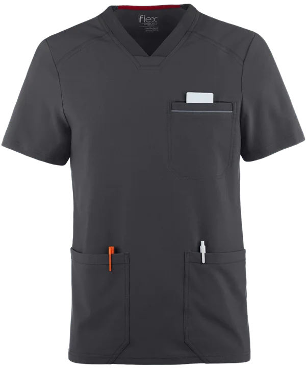 Fuyi Scrubs Uniform Design Scrubs Custom Stretch Men Nursing Uniform Medic Scrubs Top Jogger for Hospital