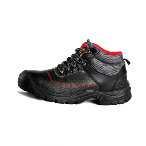 Factory Outlet Mid Top Safety Shoes Anti Smash Puncture Proof Security Shoes Cow Leather Waterproof Upper Work Footwear Can OEM