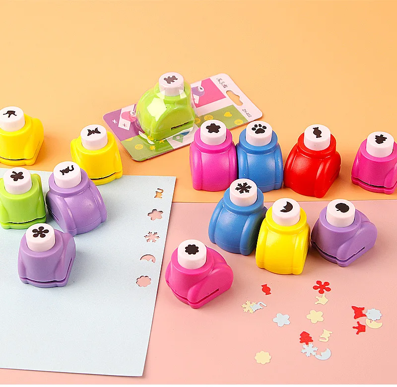 カラフルなノベルティミニクラフトパンチ印刷カードカッターDIY