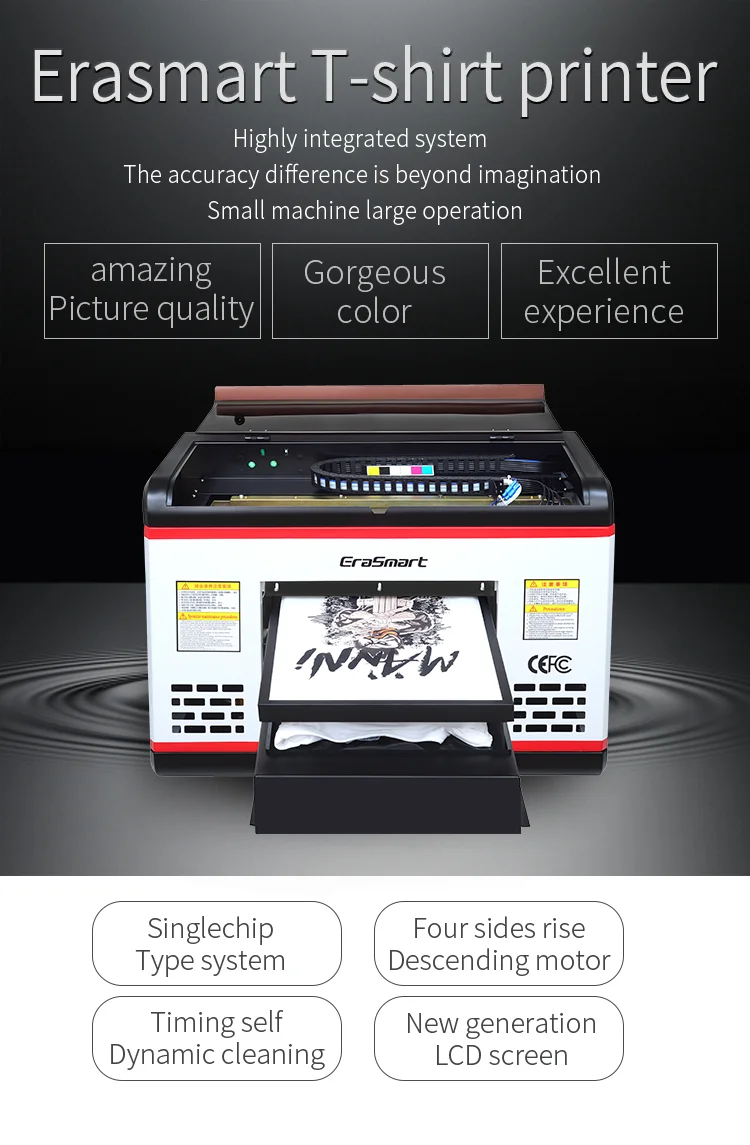 Dtg Printer A3 Size Direct To Garment Inkjet T-shirt Printing Machine ...